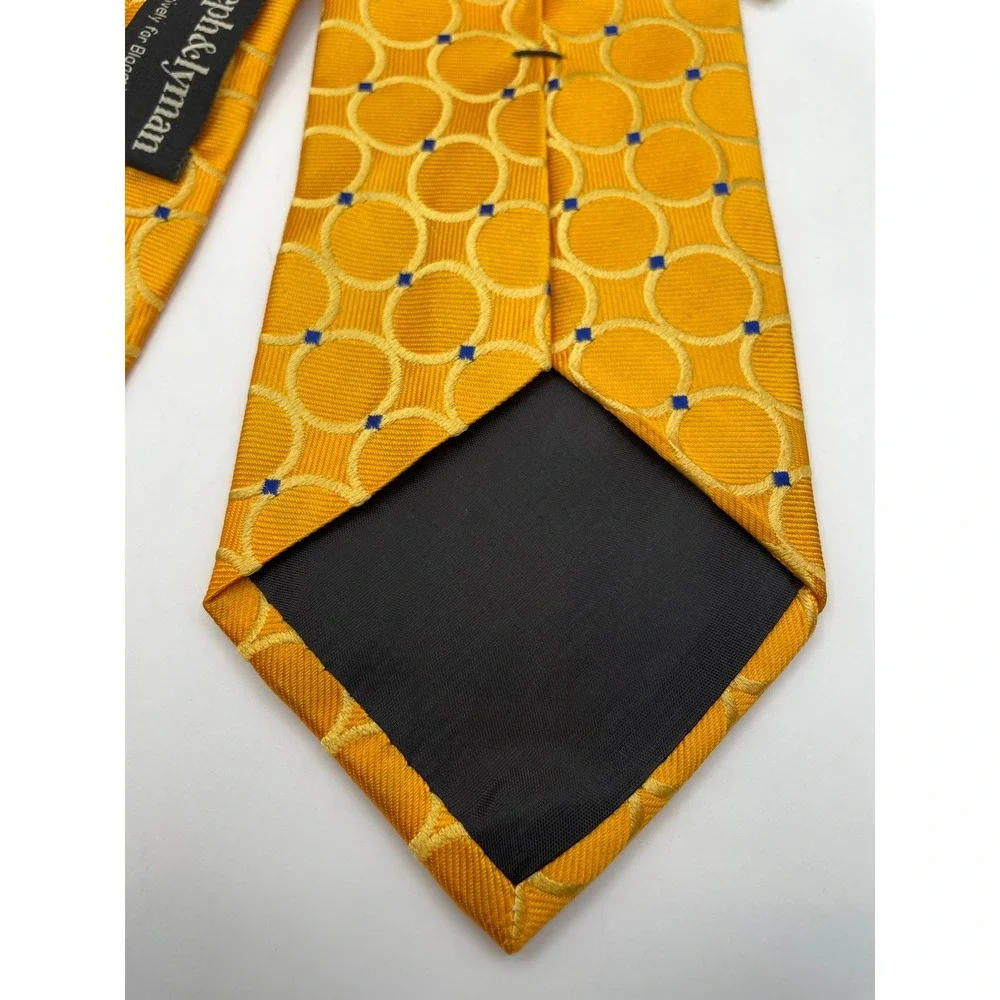 Joseph & Lyman Mens Yellow Geometric Silk Tie Bloomingdales 2103